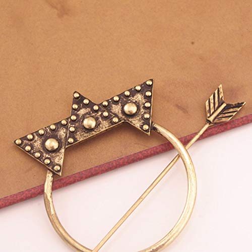 Tgirls Antique Long Arrow Round Hoop Set Pierced Barrette Hair Clip Star Hairpin Fork Stick Hair Pin Headdress Accessories for Women and Girls (Bronze)