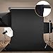 UTEBIT 10x12ft Black Backdrop, 3x3.6m Collapsible Polyester Background, Large Black Photo Cloth Sheet for Video Studio Photography YouTube