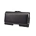 Tading iPhone SE Case, Premium Leather Belt Clip Holster Pouch with Belt Loop for Apple iPhone SE 5S 5 5C Phone with Slim Case (Not Fit Heavy Duty Otterbox Defender Commuter Case) Horizontal/Black