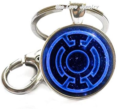 Blue Lantern Keychain,Blue Lantern Key Ring,Video Game Keychain,Art Gifts,for Her,for him,TAP097