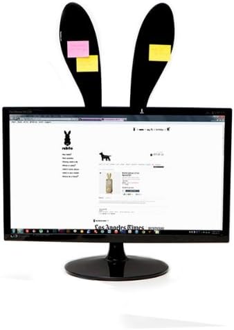 Rabito Original Bunny Rabbit Ears Design Black Post-it Memo Dry Erase Message Pad Board Monitor Decoration by rabito