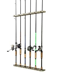 Organizado Pesca Horizontal Techo Rack para Caña de Pescar Almacenamiento, Camuflaje