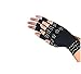 Arthritis Compression Gloves With Magnets Magnetic Therapy Gloves Semi Fingerless (Black)