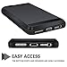 Vofolen Sliding Cover for iPhone 5S Case iPhone 5 Case Impact Resistant iPhone 5S Cover [Card Slot Wallet Case] Anti-scratch Bumper Skin Hybrid Shield Armor Protective Shell for iPhone 5 5S SE - Black
