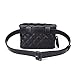 Toupons Fashion Small Pu Leather Waist Fanny Pack Bag for Girls & Women Cellphone Pouch (Black-4)