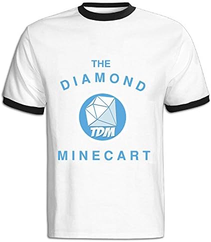 LEBULAN Men's The Diamond Minecart DAN TDM Ringer T Shirts/Tee