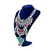 Miraculous Garden Womens Vintage Alloy Silver/Gold Long Boho Bohemian Necklace Ethnic Tribal Boho Necklace Geometry Red Turquoise Beads Statement Necklace