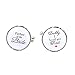 LParkin Wedding Gift Cuff Links -Father of the Bride ; Daddy I love you first (White)