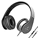 AILIHEN I60 On Ear Headphones with Microphone for Laptop Tablet Android IOS Smartphones(Grey)