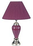 ORE International 6117BG 27-Inch 60-Watt Ceramic Table Lamp, Burgundy