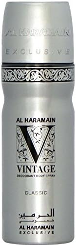 Al Haramain Vintage Classic Deodorant Body Spray for Men 200ml, 200 ml (Pack of 1)