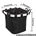 LIFAVOVY Bicycle Basket Folding Detachable Cycling Bag Easy Install Quick Released Pet Cat Dog Carrier Front Removable Bicycle Handlebar Basket Multi Purpose Black Bike Basket Carrier Picnic Shoppingthumb 3