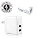 Vector Cables Intelligent Super Charger 15W Dual Port USB Wall Charger & Car Charger 5V/3.1A High Speed AC Power Adapter Home & Travel Charger with Folding Plug - (Combo Pack Wall & Car Charger White)