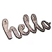 KU-DaYi Hello Cutout Wood Sign Home Décor Wall Art Decor Rustic Farmhouse Front Door Sign 12 Inch Long