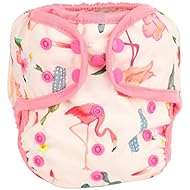 One Size Cloth Diaper Cover Snap With Double Gusset (Flamingo)