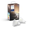 Philips Hue Spot 2-Pack – GU10 – Duurzame LED Verlichting – Warm tot Koelwit Licht – Dimbaar – Verbind met Bluetooth of…