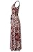 Zattcas Womens Bohemian Printed Wrap Bodice Sleeveless Crossover Maxi Dress