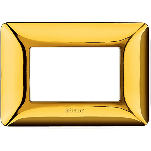 BTicino 3 Module Faceplate, gold, AM4803GOR