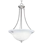 Maxim Lighting 2682MRSN Malaga-3 Light Invert Bowl Pendant in Transitional style-16 Inches Wide by 24.5 inches high, Finish C