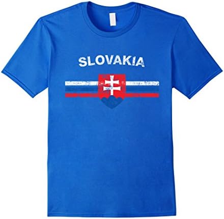 Mens Slovakian Flag Shirt - Slovakian Emblem Slovakia Flag Shirt Large Royal Blue