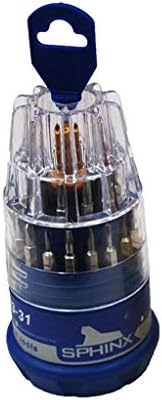 Vineyard Screwdriver Set 31 in 1 Multi-Function Screwdriver Combination Batch Head Set Teardown Hardware Tools Watch Repair Cross Screwdriver (Color : A)