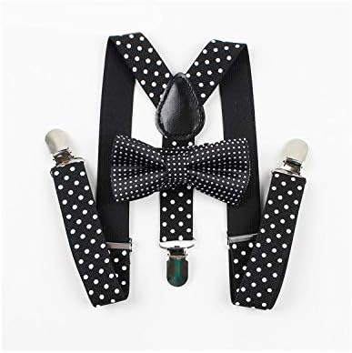 Boys Girls Suspender Bowtie Set For Children Wedding Bow Ties Suspenders Baby Kids Polka Dots Bow Ties Braces Belt