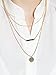 Aukmla Boho Pendant Layered Necklaces Chain Jewelry for Women and Girls