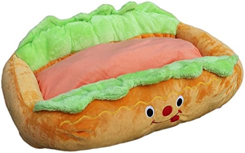 DennyBella Hot Dog Design Dog House Sofa Kennel Removable Washable Pet Mat Bed