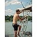 RecPro Marine Pontoon Boat Dock Heavy Duty Aluminum Removable Boarding Ladder (5-Step)