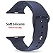 Apple Watch Band 38mm, Covery Soft Silicone iWatch Sport Band for Apple Watch Series 2 Series 1 38mm All Models M/L Size (Midnight Blue)
