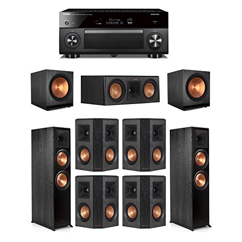 Klipsch 7.2 Ebony System – 2 RP-8000F,1 RP-500C,4 RP-402S,2 SPL-150,1 RX-A3080 Receiver