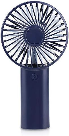 WIOR Handheld Electric USB Fans Mini Portable Outdoor Fan with Rechargeable 4000 mAh Handle Desktop for Home and Travel - Deep Blue