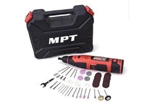 MPT 12V Cordless Rotary Tool - ANTOL Battery Powered Rotary Tool Kit - 1 Hour Fast Charger, 6 Variable Speed, Perfect for Cutting, Grinding, Wood Carving, Engraving, Polishing and Drilling, 49 Accessories