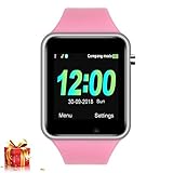 JACSSO Smart Watch, Smart Watches for Girls Women, Bluetooth Smartwatch with Camera SIM TF Card Slot, Gift Smart Wrist Watch Compatible with Android Phone Samsung iOS iPhone