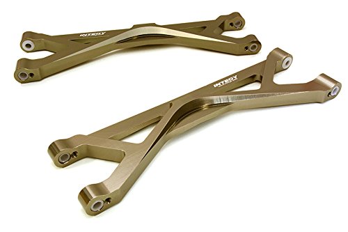 Integy RC Model Hop-ups C26836GREY Billet Machined Upper Suspension Arms for Traxxas X-Maxx 4X4