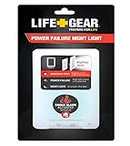 Life Gear LED Safety Nightlight, Power Failure Battery Backup and Fire Safety Technology, White