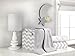 Little Love by NoJo Separates Collection Star/Moon Printed Crib Sheet, Grey, 52