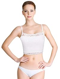 4 piezas de encaje para dama Cami elástico de encaje medio Cami transpirable encaje Bralette Top para damaes y niñas