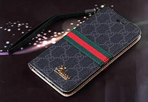 iPhone Xs Max Flip Case - New Elegant Luxury PU Leather Classic Wallet Style Flip Folio Cover Cases Full Protective Wristlet Strap Designed Compatible with Apple iPhone Xs Max(Words Black)