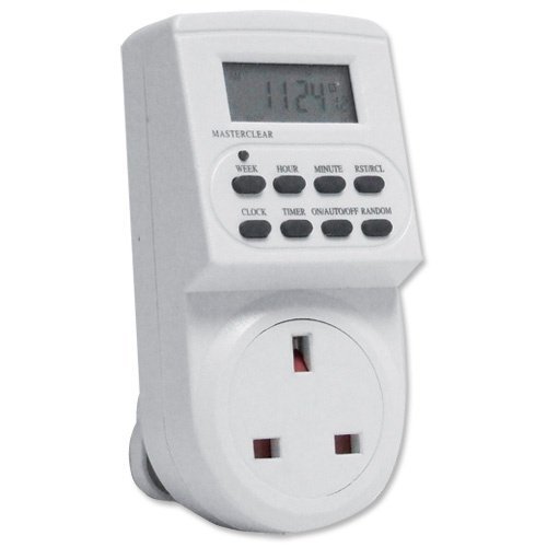 2 X Electronic digital mains Timer Socket Plugin with LCD Display 12/