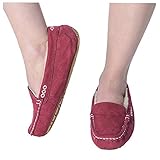 Snoozies Womens Indoor Outdoor Sole Ultra Soft Lining Suede Moccasins Slippers