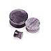 Pierced Owl Natural Amethyst Semi-Precious Stone Saddle Plugs, Sold as a Pair (19mm (3/4