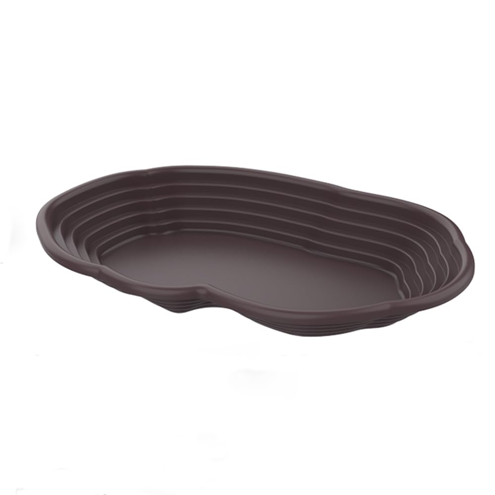 Photo 1 of Flushbay Extra Large Reptile Bathing Pool Reptile Feeding Dish Water Bowl with Ramp Aquarium Ornament for Gecko, Snake, Turtle, Bearded Dragon, Lizard Bath(Black)