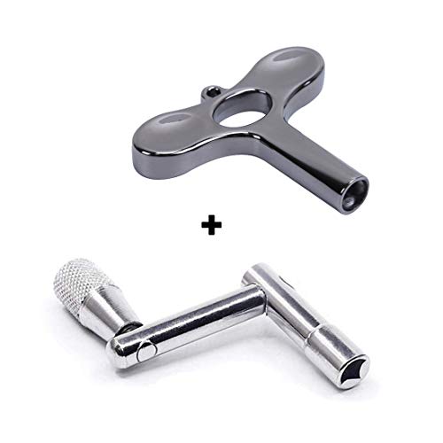 1 Pcs Continuous Motion Speed Key Universal Drum Tuning Key Percussion Drum Hardware Tool and 1 Pcs Drum Square Drive Wrench Drum Key(Black) - Thumbnail 7