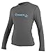 O'Neill Women's Basic Skins Upf 50+ Long Sleeve Sun Shirt, Graphite, Medium