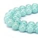 BRCbeads Crystal Natural Gemstone Loose Beads Round 6mm Crystal Energy Stone Healing Power for Jewelry Making- Aquamarine Blue Color