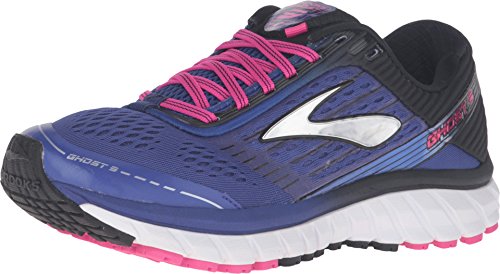 Brooks Women's Ghost 9 Clematis Blue/Black/Pink Glow Running shoes - 12 B(M) US
