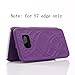 Galaxy S7 Edge case,W7ETBEN Hidden Back Mirror Wallet Case with Stand Feature and Card Holder for Samsung Galaxy S7 Edge G9350 (Purple)