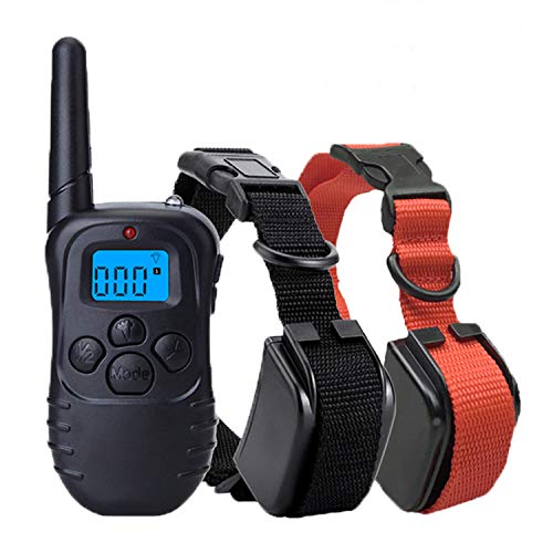 Dog Training Collar with Remote 2 Dogs-Rechargeable Dog Shock Collar w/3 for Small, Medium & Large Dog，Waterproof Remote Shock CollarBeep Vibration and Shock Modes for Dog Behavior Training,330 Yards