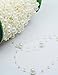 DOMESTAR 200 Feet Ivory Pearl Garland, Roll of Beads Pearl Chain Pearl Strands String of Pearls Wire Pearl Bridal Bouquet Decoration for Crafts Wedding Party Supplies DIY Accessories